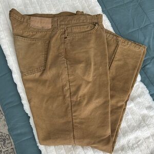 Eddie Bauer Men's Tan Chinos Fleece Linened Worker Pants